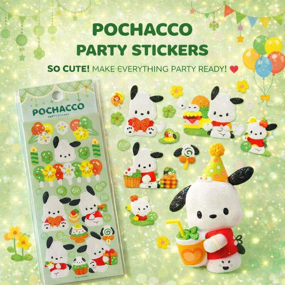 Pochacco Party Sticker Pack NEW